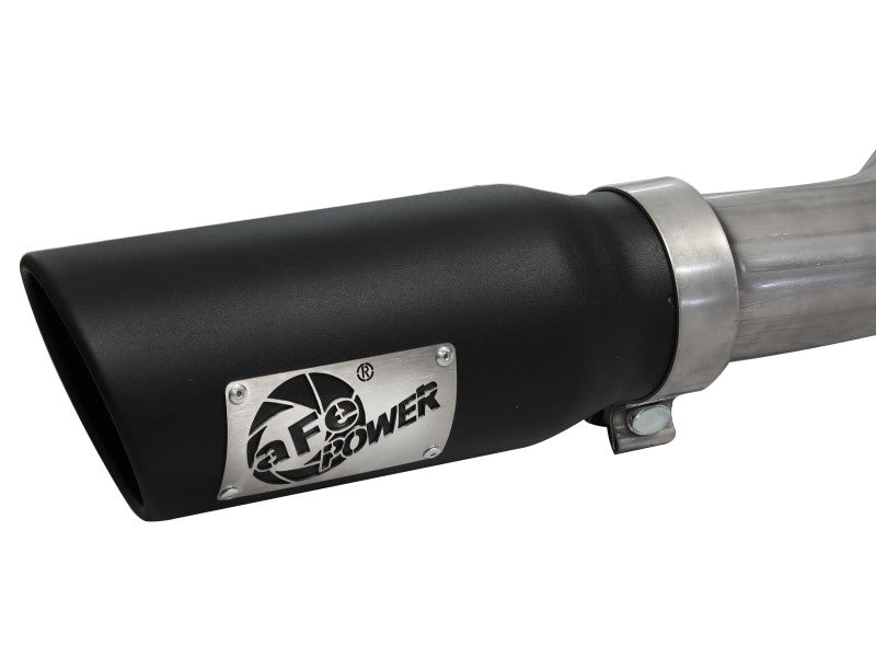 aFe MACHForce XP Exhaust 3in SS Dual Side Exit CB w/ Black Tips 11-14 Ford F150 EcoBoost V6-3.5L TT - 49-43056-B