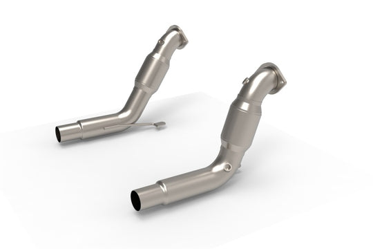 Kooks 20-24 Ford Exployer ST/Aviator 3in x 2-1/2in Stainless Steel GREEN Catted Downpipes - 15113300