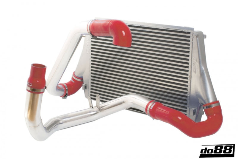 do88 03-11 SAAB 9-3 1.8T/2.0T (B207) BigPack Intercooler Kit w/Red Hoses - BIG-120-R