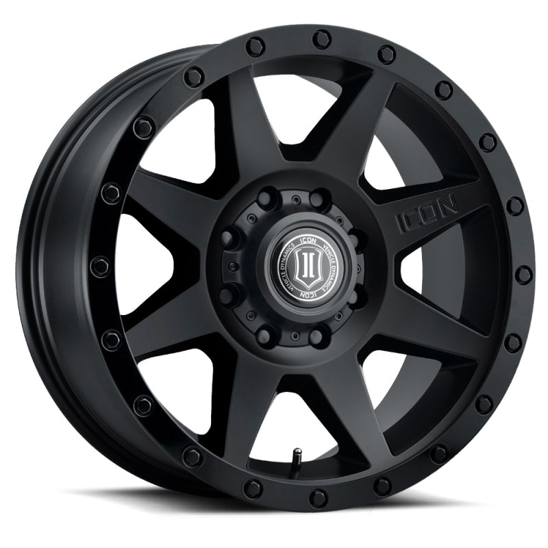 ICON Rebound 20x9 8x180 12mm Offset 5.5in BS 124.2mm Bore Double Black Wheel - 1820908955DB