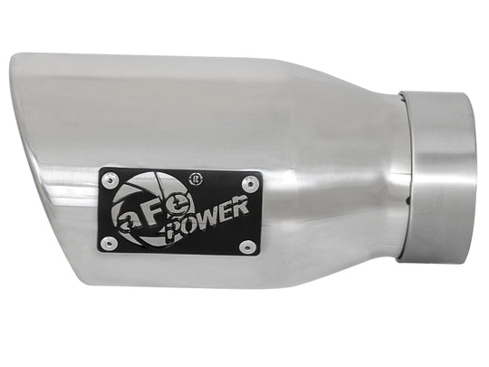 aFe MACH Force-Xp Universal Exhaust Tip 3 IN Inlet x 4-1/2 IN Outlet x 9 IN L- Polished Tip - 49T30452-P09