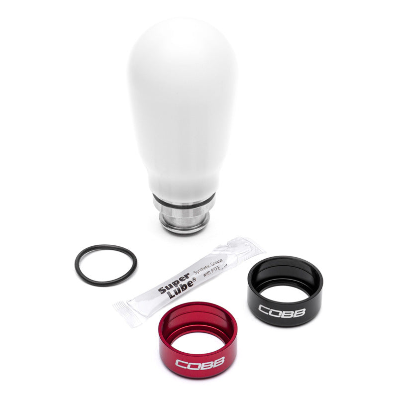Cobb Subaru 5-Speed COBB Teardrop Weighted Knob - White - 211370-W