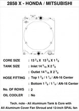 Load image into Gallery viewer, CSF Universal Half Radiator w/-16AN &amp; Slip-On Fittings/12in SPAL Fan &amp; Shroud - 2858X