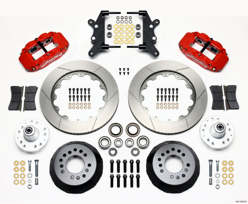 Wilwood Narrow Superlite 6R Front Hub Kit 14.00in Red 60-68 Ford / Mercury Full Size / Galaxie - 140-13655-R