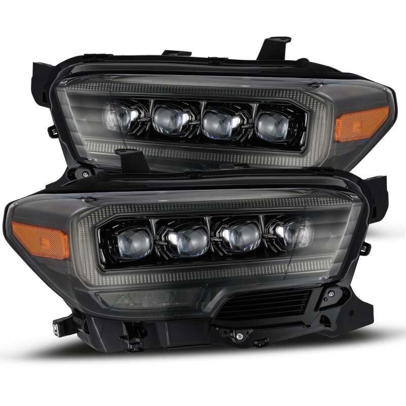 AlphaRex 16-20 Toyota Tacoma NOVA LED Projector Headlight Plank Style Alpha Black w/Activation Light - 880705