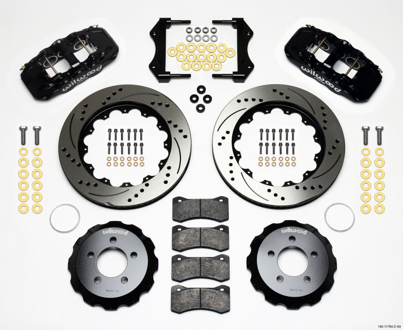 Wilwood AERO6 Front Hat Kit 14.25 Drilled 2006-10 Magnum/Challenger/Charger/300C - 140-11764-D