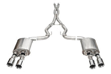 Load image into Gallery viewer, Corsa 24+ Ford Mustang Dark Horse 5.0L 3in Dual Rear Exit Cat-Back w/Twin 4.5in Polish Straight Tip - 21266