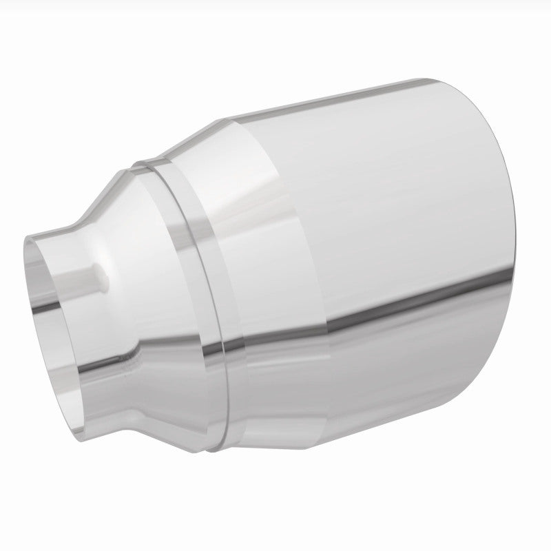 MagnaFlow Tip Stainless Double Wall Round Single Outlet Polished 4.5in DIA 2.5in Inlet 5.75in Length - 35224