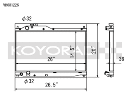 Koyo 00-09 Honda S2000 2.0/2.2L (MT) Radiator - VH081226