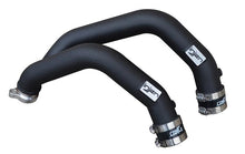 Load image into Gallery viewer, Injen 15-16 BMW M3(F80)/M4 (F82/83) 3.0L L6 Twin Turbo 2PC Aluminum Int. Charge Pipe - Wrinkle Black - SES1116ICPWB