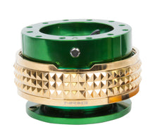 Load image into Gallery viewer, NRG Quick Release Kit - Pyramid Edition - Green Body / Chrome Gold Pyramid Ring - SRK-210GN/CG