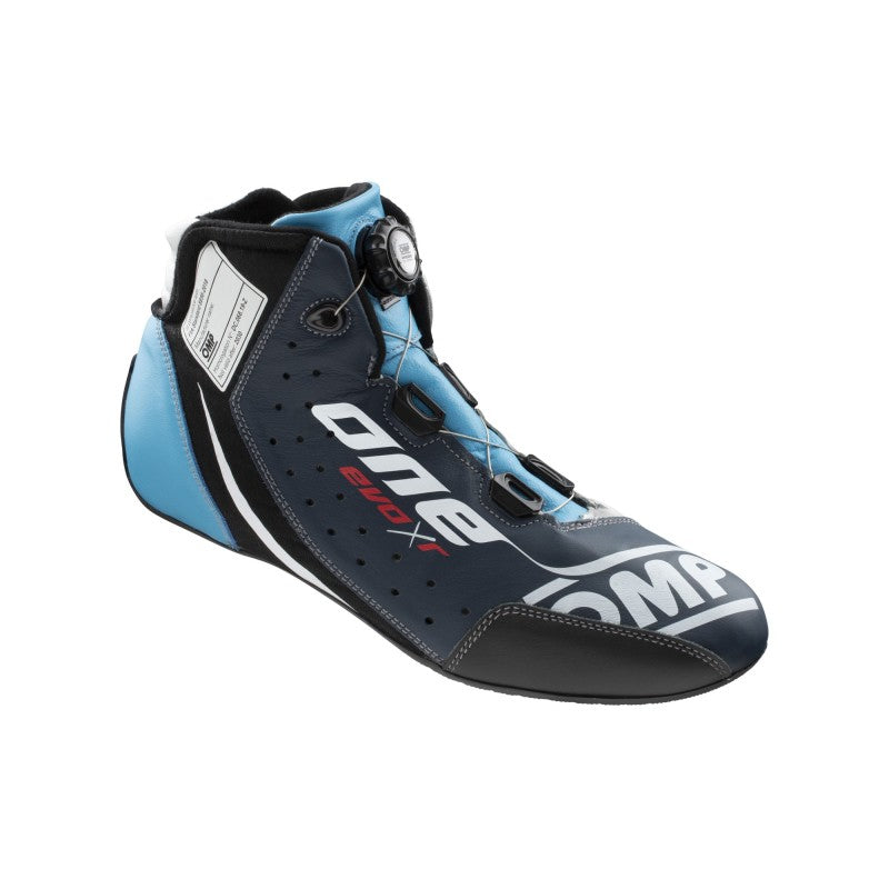 OMP One Evo X R Shoes Blue/Silver/Cyan - Size 39 (Fia 8856-2018) - IC0-0805-B01-246-39