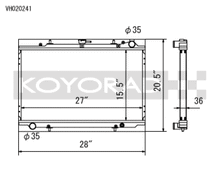 Load image into Gallery viewer, Koyo 90-96 Nissan 300ZX 3.0L Non Turbo MT Radiator - VH020241