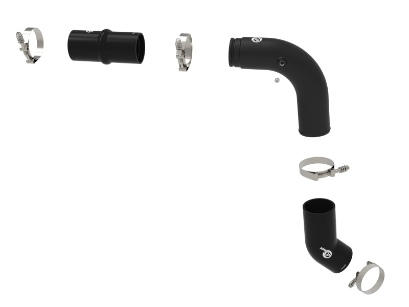 aFe BladeRunner 3in Aluminum Hot Charge Pipe Black RAM Diesel Trucks 25-26 L6-6.7L (td) - 46-20818-B