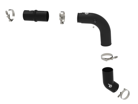 aFe BladeRunner 3in Aluminum Hot Charge Pipe Black RAM Diesel Trucks 25-26 L6-6.7L (td) - 46-20818-B