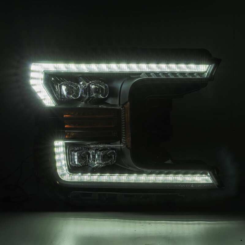 AlphaRex 18-19 Ford F-150 NOVA LED Proj Headlights Plank Style Matte Black w/Activ Light/Seq Signal - 880182