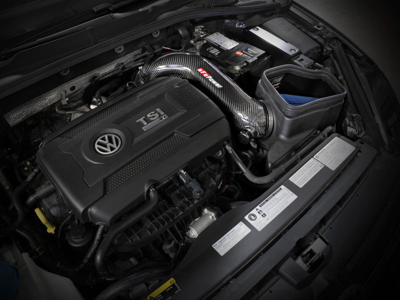 aFe 15-19 VW Golf R (MKVII) L4-2.0L (t) Track Series Carbon Fiber Intake System w/ Pro 5R Filter - 57-10016R