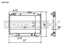 Load image into Gallery viewer, Koyo 84-87 Toyota Corolla RWD w/ 3SGE BEAMS 2.0L Engine Swap Manual Radiator - VH010681