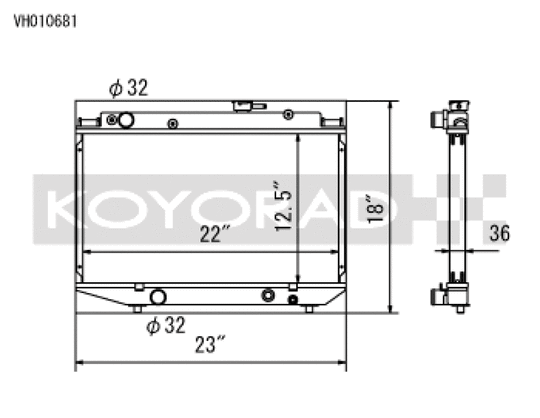 Koyo 84-87 Toyota Corolla RWD w/ 3SGE BEAMS 2.0L Engine Swap Manual Radiator - VH010681