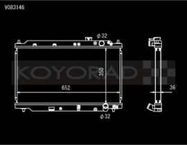 Koyo 94-01 Acura Integra (MT w/ Showa/Denso OEM) Radiator - V083146