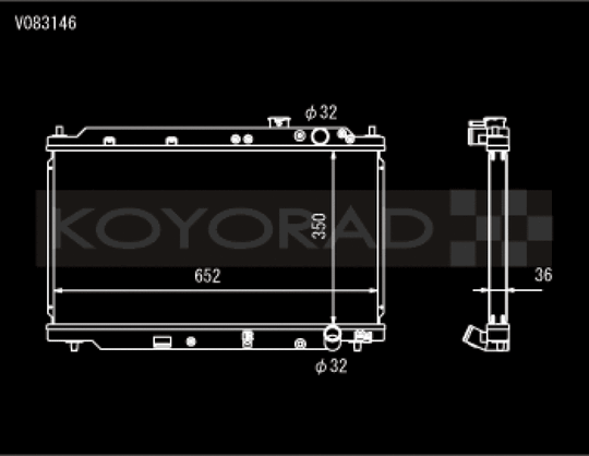 Koyo 94-01 Acura Integra (MT w/ Showa/Denso OEM) Radiator - V083146