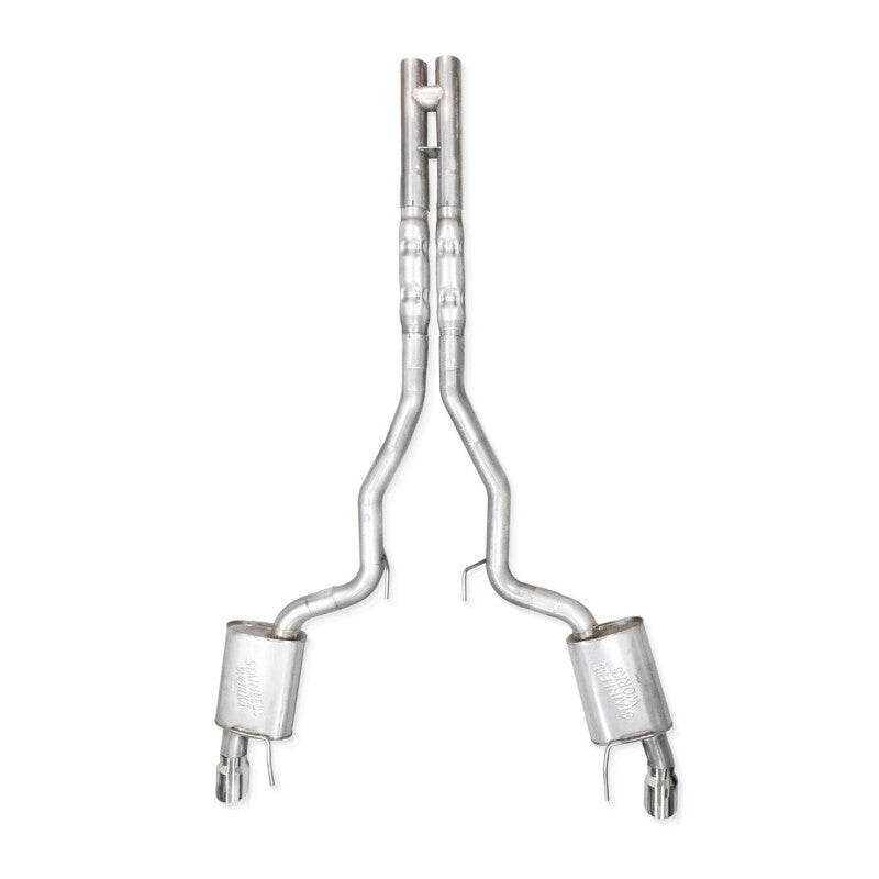 Stainless Works 2024 Mustang GT Catback Dual Tips Redline Sound H-Pipe Factory Connect Exhaust - M24CBHFCR