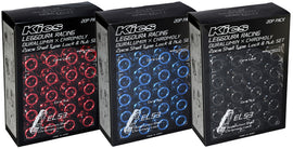 Project Kics Leggdura Racing 53mm EL53 Shell Type Lug Nut 16 Pcs + 4 Locks 12X1.50 Red - WEL5311R