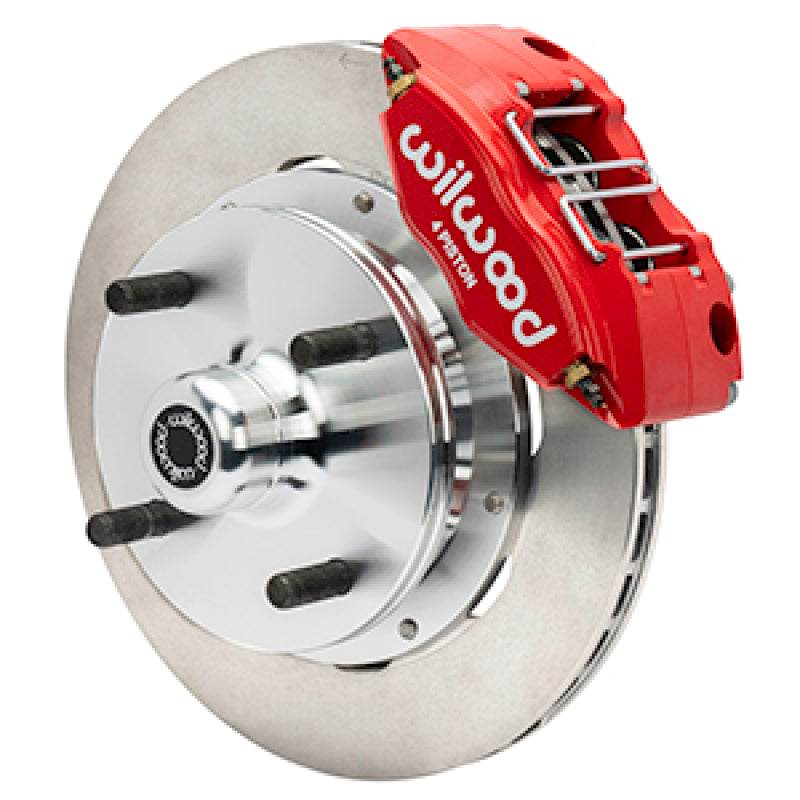 Wilwood 70-72 Porsche 914 Front Powerlite Brake Kit Plain Face - Red - 140-17473-R