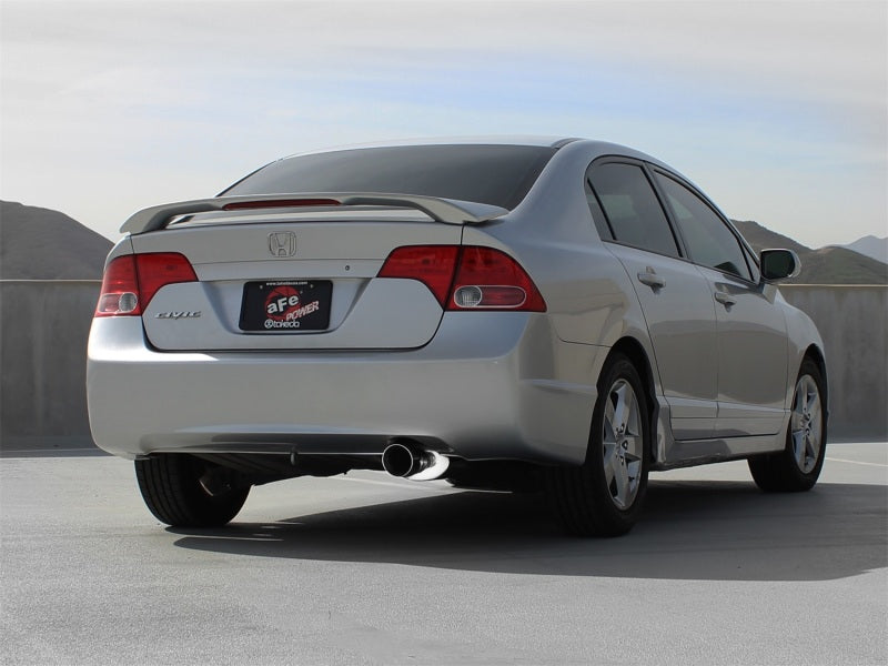 aFe Takeda Exhaust 2.5in Dia 304SS Axle-Back w/Polished Tip 06-11 Honda Civic EX Sedan L4 1.8L - 49-36610