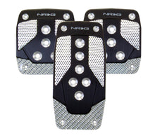 Load image into Gallery viewer, NRG Aluminum Sport Pedal M/T - Black w/Silver Carbon - PDL-400BK