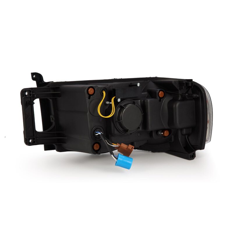 AlphaRex 02-05 Dodge Ram 1500 PRO-Series Projector Headlights Plank Style Alpha Black w/Seq Signal - 880572