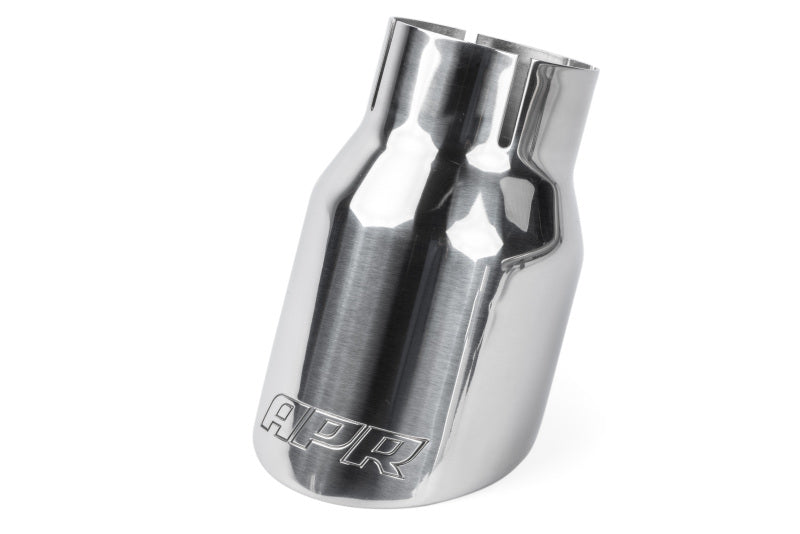 APR Double-Walled 3.5in Slash-Cut Tips - Polished Silver - Set of 2 - TPK0006