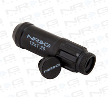 Load image into Gallery viewer, NRG 700 Series M12 X 1.25 Steel Lug Nut w/Dust Cap Cover Set 21 Pc w/Locks &amp; Lock Socket - Black - LN-LS710BK-21