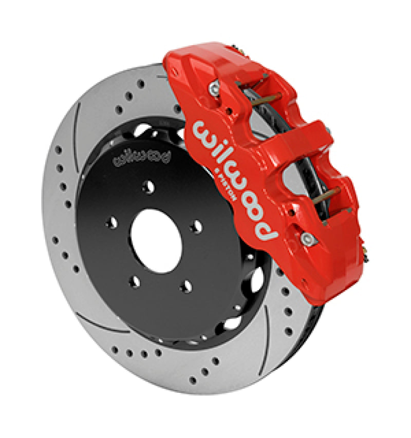 Wilwood Narrow Superlite 4R Rear Big Brake Kit Mopar/Dana 14in Drilled/Slotted Rotor - 140-14878-DR
