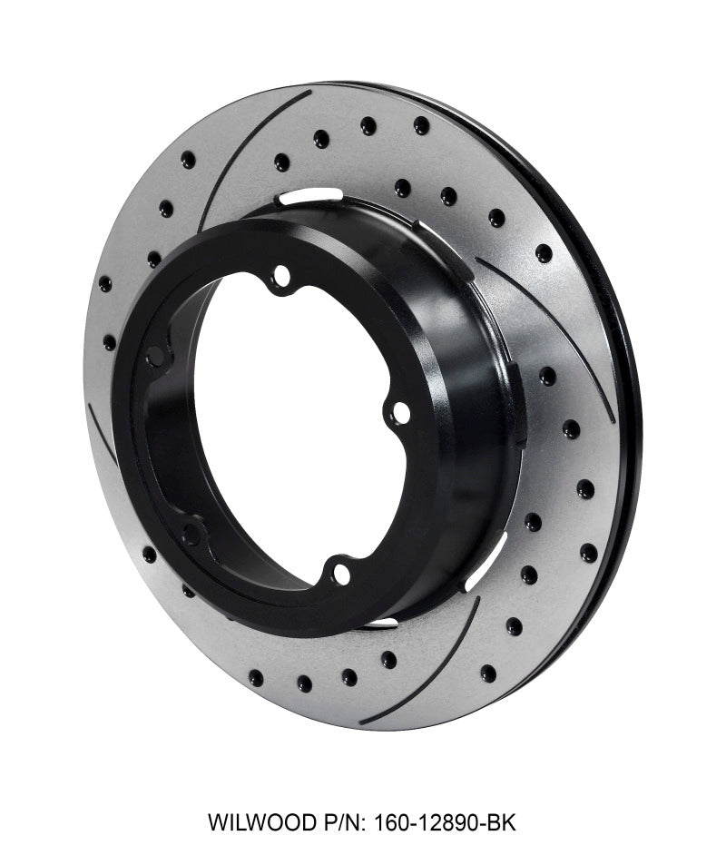 Wilwood Rotor-1.91in Offset-SRP-BLK-Drill-RH 12.19 x .810 - 5 x 5.75in Floater - 160-12890-BK