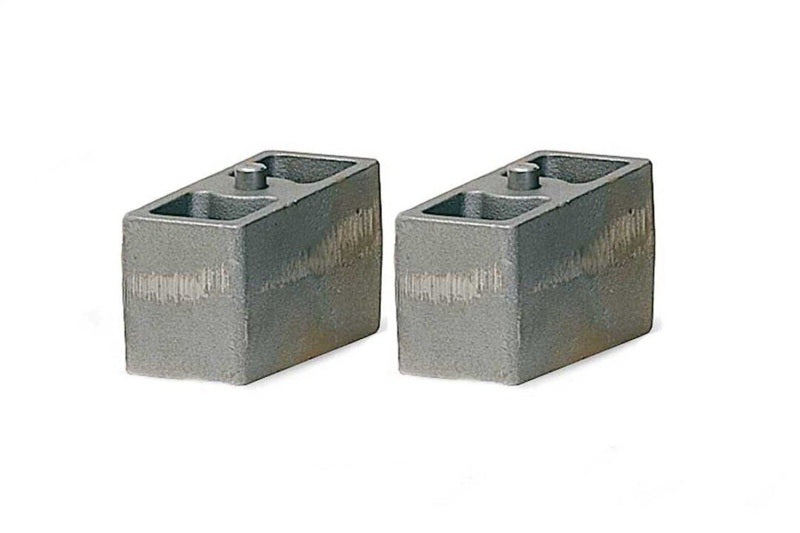Fabtech 4in Front Leaf Spring Block Kit - 3in Wide w/Bump Stop - FTSBK43
