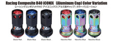 Load image into Gallery viewer, Project Kics 12x1.50 R40 Iconix Lock &amp; Lug Nuts - Neo Chrome w/Black Seat w/o Cap (16+4 Locks) - WRI11NK