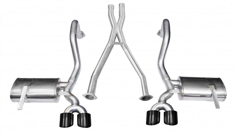 Corsa 1997-2004 Chevrolet Corvette C5 Z06 5.7L V8 Black Xtreme Cat-Back + XO Exhaust - 14962BLK
