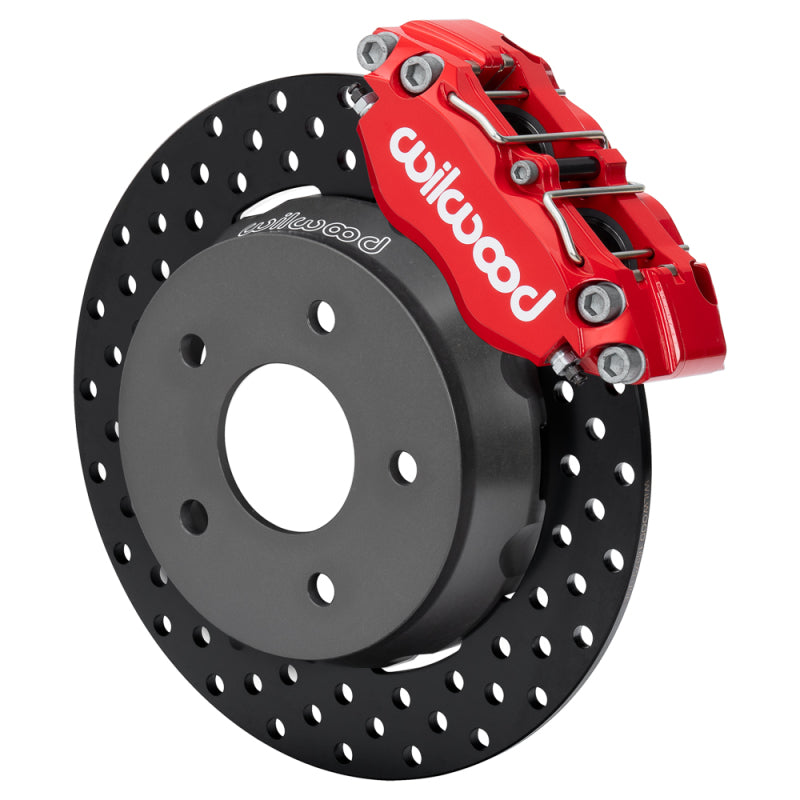 Wilwood 22-24 Polaris RZR Turbo/ Pro R 5-Lug Front Big Brake Kit - Drilled Rotors Red - 140-18059-DR