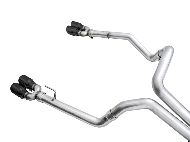 AWE Tuning 4th Gen GM 1500 6.2L 0FG Cat-Back Split Rear Exit (w/ Bumper Cutouts) - Quad Diamond Tips - 3015-43204