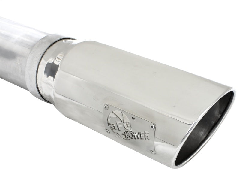 aFe MACHForce XP 5in DPF-Back SS Exht Dodge RAM 13-14 6.7L (td) Mega Cab w/ Polished Tip - 49-42039-P