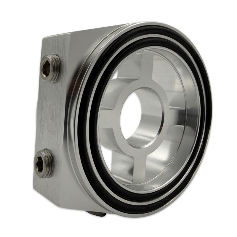 BLOX Racing Oil Filter Block Adapter Silver / For Oil Pressure / Oil Temperature - BXGA-00105-SI