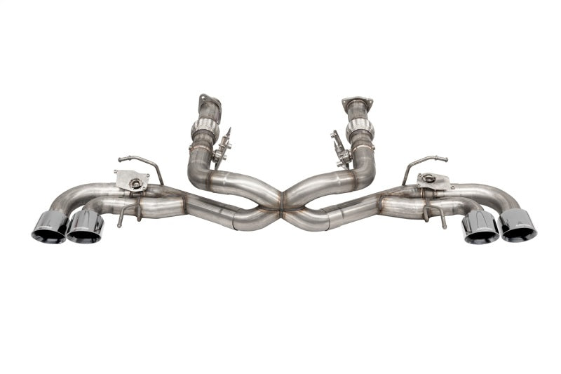 Corsa 2020-2025 Corvette C8 3in Valved Cat-Back 4.5in Pol Quad Tips - Fits Factory NPP Exhaust w/AFM - 21106