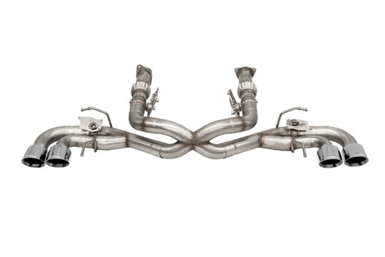 Corsa 2020-2025 Corvette C8 3in Valved Cat-Back 4.5in Pol Quad Tips - Fits Factory NPP Exhaust w/AFM - 21106