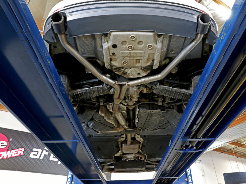 aFe 17-19 Audi A4 (B9) MACH Force-Xp 3in to 2.5in 304 SS Cat-Back Exhaust System-Dual SS Tips - 49-36420-B