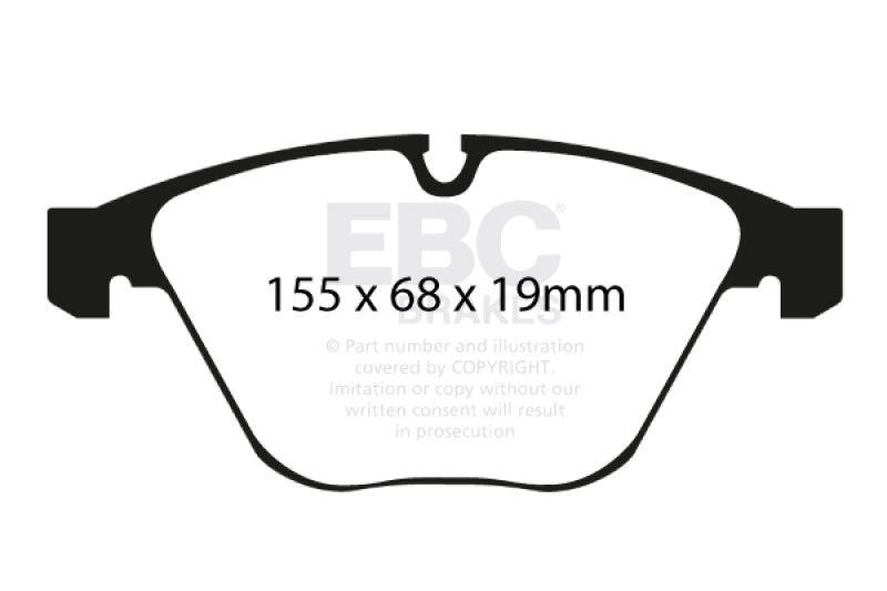 EBC Racing 11-12 BMW 1M Coupe (E82) 3.0TT SR-11 Sintered Race Front Brake Pads - DP81449.19SR11