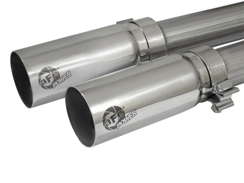 aFe Rebel Series CB 3in Middle Side Exit SS Exht w/Polish Tips 09-16 Chevy Silverado/GMC Sierra 1500 - 49-44062-P