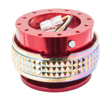 Load image into Gallery viewer, NRG Quick Release Kit - Pyramid Edition - Red Body / Neochrome Pyramid Ring - SRK-210RD/MC