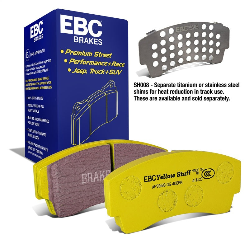 EBC 99-02 Noble M12 2.6 Twin Turbo Yellowstuff Rear Brake Pads - DP4008R