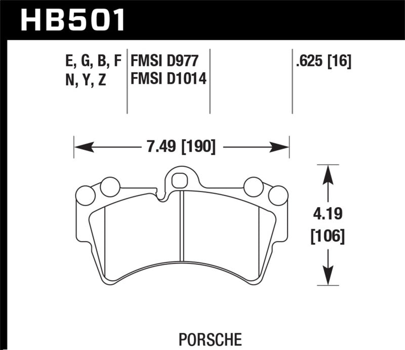 Hawk 07-10 Audi Q7 3.6L/4.2L / 03-07 Porsche Cayenne 4.5L / 04-07 VW Touareg Performance Ceramic Str - HB501Z.625